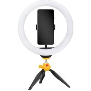 KODAK SL001 Selfie Ring Light met statief voor alle smartphones (25 cm diameter, helderheid en instelbare kleurbalans, 1600 lumen, perfect voor Instagram, Snapchat, Tik Tok enz.) SL001