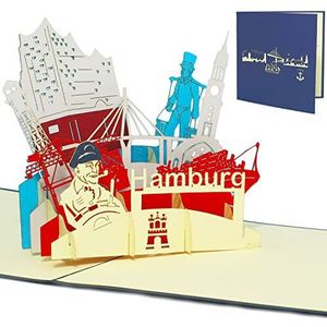 Lin 3D pop-up wenskaarten Hamburg wenskaarten verjaardagskaarten geschenken stad Hamburg