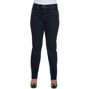 Ulla Popken dames stretch jeans grote maten mony n, blauw (Dark Denim 93)