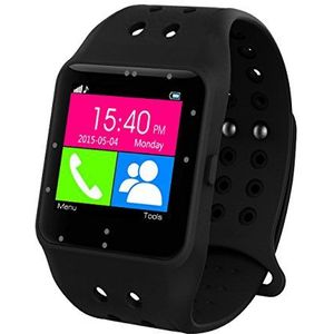 PRIXTON Sw11 Smartwatch 1,3 inch (Bluetooth, iOS, Android), kleur zwart