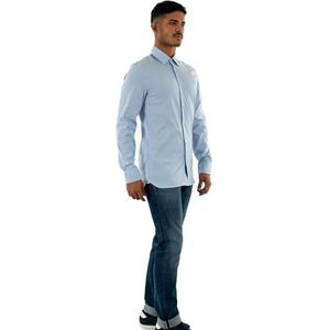 Lacoste Geweven shirts heren, wit/overview, 42, wit/overzicht