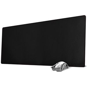 ZORESYN Grote XL muismat (90 x 40 cm) - grote gaming-muismat van kunstleer - antislip en waterdichte basis voor desktoptoetsenbord (zwart, XL)