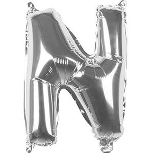 Boland - Aluminium ballon letter maat 36 cm zilveren ballon letter ballon lucht helium vulling verjaardag leven party verrassing verjaardag kinderen