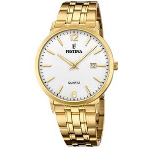 FESTINA Herenhorloge, analoog, kwarts, met armband van roestvrij staal, F20513/2, klassiek, Klassiek