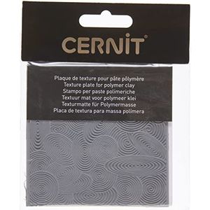 CERNIT CE95012C - Textuurplaten voor boetseerklei – onderlegger van rubber, polymeerklei – spiraaleffecten en reliëfs – formaat 9 x 9 cm