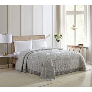 Beatrice Home Fashions Medaillon chenille, compleet, grijs