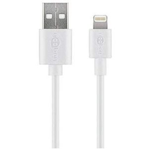 Goobay 72909 Lightning oplaadkabel voor Apple iPhone/iPad, 3 m, wit
