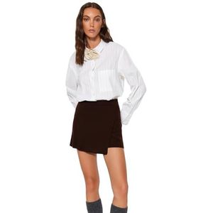 Trendyol Mini jupe droite conique pour femme, marron, L