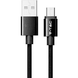 Levitantes Zwarte USB naar Micro USB-kabel, 1 meter USB A naar Micro USB-oplaadkabel Platinum USB naar micro USB-kabel
