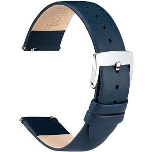 OTTOODY Horlogebandje van leer, snelsluiting, 12 mm, 14 mm, 16 mm, 18 mm, 20 mm, elegant en ultrazacht, reservearmband, van kalfsleer voor dames en heren, horloges en smartwatch