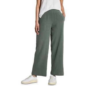 Street One A378684 Chiffon damesbroek met wijde pijpen, Musegroen, Taille 36/lengte 30