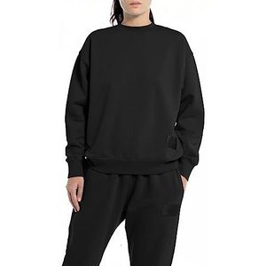 Replay Sweat-shirt en coton pour femme Collection Second Life Noir (Black 098), XS, Noir (098), XS