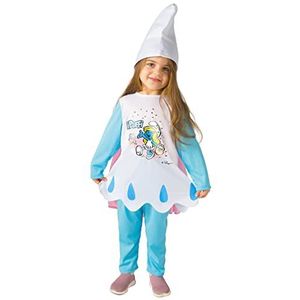 Ciao Smurfen kostuum voor meisjes, originele smurfen (maat 4-5 jaar) met mantel