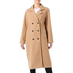 VERO MODA Vmvinceelly Lange Coat Boos Damesjas, Tijgeroog.