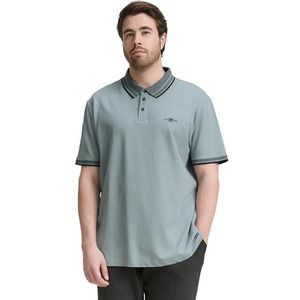 TOM TAILOR Plussize Polo pour homme, 27475 - gris menthe, 4XL grande taille