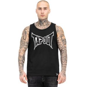 Tapout Tipton Singlet tanktop voor heren, normale pasvorm, zwart/wit, XXL, Zwart/Wit