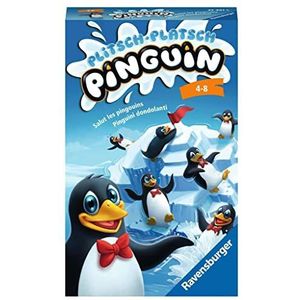 Ravensburger 23461 – Plitsch Platsch Pinguin, bordspel voor 1-4 spelers, kinderspel vanaf 4 jaar, compact formaat, reisspel