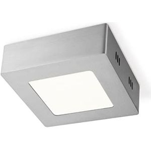 LED plafondlamp mat staal SKA 6W = 40W 3000 uur brandduur 300 lumen IP20 12x12x4cm bureaulamp woonkamerlamp