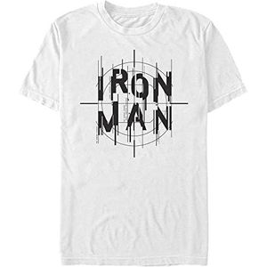 Marvel T-shirt unisexe Other Iron Man Scope Organic à manches courtes, Blanc., XL
