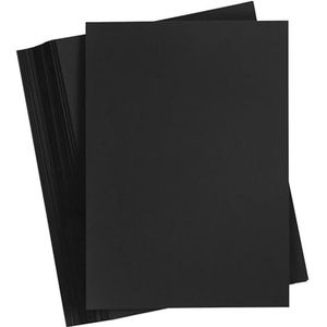 100 vellen kartonnen papier, A3, 297 x 420 mm, 180 g, koolzwart