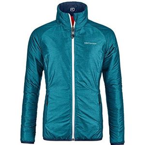 ORTOVOX Swisswool damesjack Piz Bial W, blauw (Aqua Blend), M, Aqua Mix