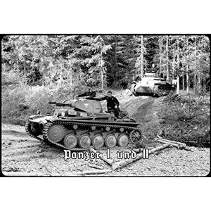 Schatzmix Panzer I & II wandbord van metaal, 20 x 30 cm, meerkleurig