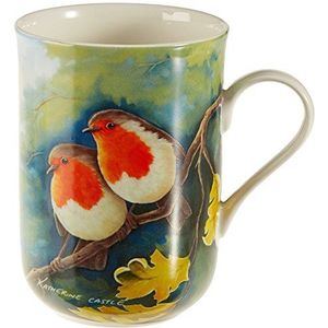 Maxwell & Williams PBW1007 Mok 330 ml - Wereldvogels - Bone China porselein geschenkdoos - rode vogel