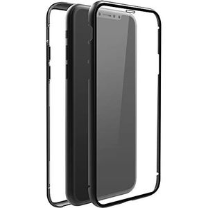Hama Black Rock 360 graden glas"" beschermhoes (voor Apple iPhone XR, perfecte bescherming, slank design, kunststof, 360 graden cover) zwart