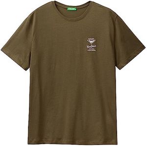 United Colors of Benetton T-shirt met korte mouwen, heren, verde Militare 1z9, maat L, verde militare 1z9
