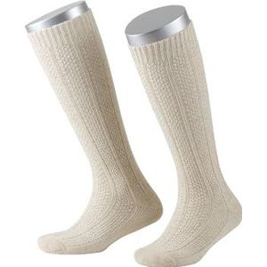 Lusana Kinderkniekous kniekousen beige (beige gemêleerd 75), 31-34 jongens, Beige