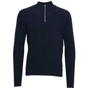 CASUAL FRIDAY Cfkarlo 0092 gebreide trui voor heren met halve rits, 194013/Donker Navy Blauw