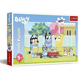 Trefl - My Little Pony, Happy Universe of Bluey - Puzzels 100 stukjes - Kleurrijke puzzel met stripfiguren, creatief entertainment, vrije tijd voor kinderen vanaf 5 jaar