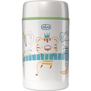 Chicco Geïsoleerde voedselcontainer, houdt de temperatuur tot 6 uur, voor warme en koude gerechten, kinderlunchcontainer, voedselthermosfles, roestvrij staal, 500 ml, 6 maanden +