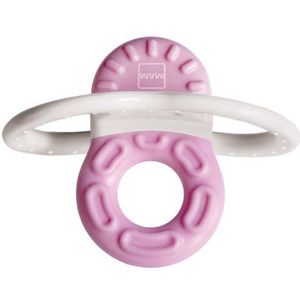 MAM Bite & Relax Phase 1 mini-bijtring, bijtring speciaal voor de voortanden, extra kleine en verderlichte MAM-bijtring, bijtspeeltje baby vanaf 2+ maanden, roze