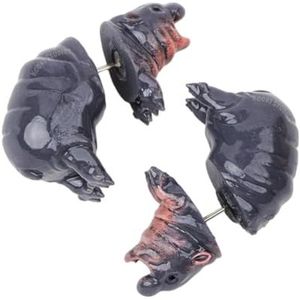 Nijlpaard oorbellen, pygmee nijlpaard oorbellen, hars nijlpaard oorbellen, nijlpaard hangende oorbellen, decoratieve oorstekers, Hars, uniseks