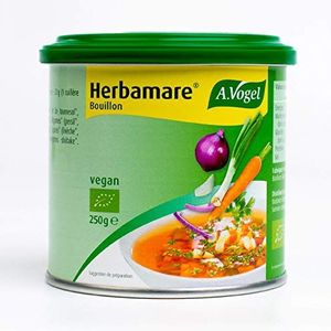 A. VOGEL - Herbamare® bouillon concentraat - bereiding voor plantaardige bouillon uit biologische teelt - veganistisch en glutenvrij - 250 g - gemaakt in Zwitserland.