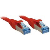 LINDY Netwerkkabel Cat.6A S/FTP, koper, LSOH, 500 MHz, rood, 1 m