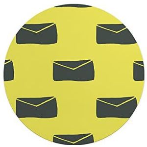 Questo Casa, Ronde muismat met antislip onderkant voor kantoor en thuis, diameter 22 cm