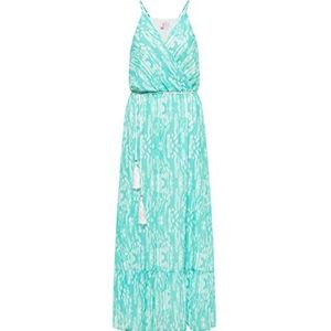 IKITA Robe midi pour femme avec imprimé batik 19323234-IK01, turquoise, taille L, Robe midi avec imprimé batik, L