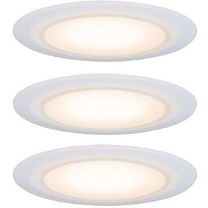 Paulmann 99942 Premium Suon LED-inbouwspots, rond, 3 x 6,5 W, IP44, dimbaar, wit, 2000 K