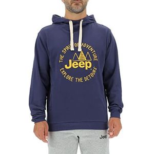 Jeep J The Spirit of Adventure Print Hoodie voor heren, Explore The Detours - J22w - Lange herenshirt