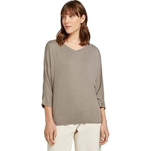 TOM TAILOR Basic damesshirt, 27834 - Oyster Grey Melange