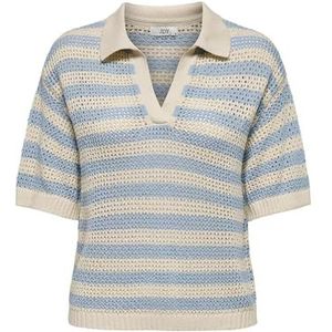JDY Jdytikka S/S Collar Pullover Knt Jdy Tikka S/S Kraag Trui Knt Dames (1 stuk), Berk, XXL