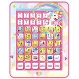 Lexibook Eenhoorn tweetalig educatief tablet, speelgoed voor het leren van letters cijfers woordenschat en muziek, talen Frans/Engels, roze, JCPAD002UNIi1