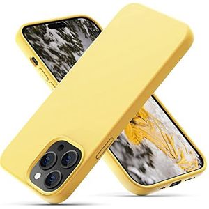 Atiyoo Étui pour iPhone 14 Pro, étui de protection pour appareil photo, intérieur avec doublure en microfibre douce, coque fine et résistante aux chocs, jaune