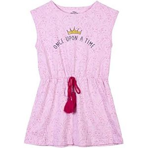 CERDÁ LIFE'S LITTLE MOMENTS Meisjes voor meisjes 100% zomerjurk voor meisjes met Disney-prinsessen bedrukt en gemaakt van 100 katoen, roze, 6 jaar, EU, roze, 6 jaar, Roze