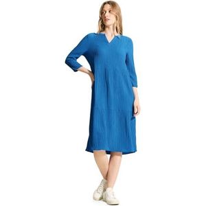 Cecil B144064 gestructureerde tuniekjurk voor dames, Blauwe Azure