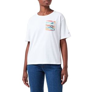 Columbia Alpine Way T-shirt voor dames, korte mouw, wit, zeer natuurlijke tas