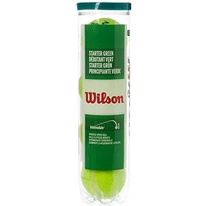 Wilson tennisballen, Starter Play Green, 4 stuks, geel, voor kinderen en tieners, WRT137400
