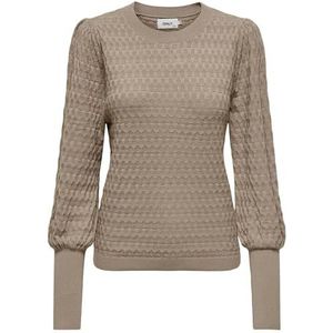 ONLY Onlfaye Life L/S Knt Noos Sweater voor dames, Zilverkleurig.